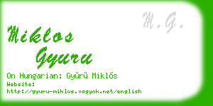 miklos gyuru business card
